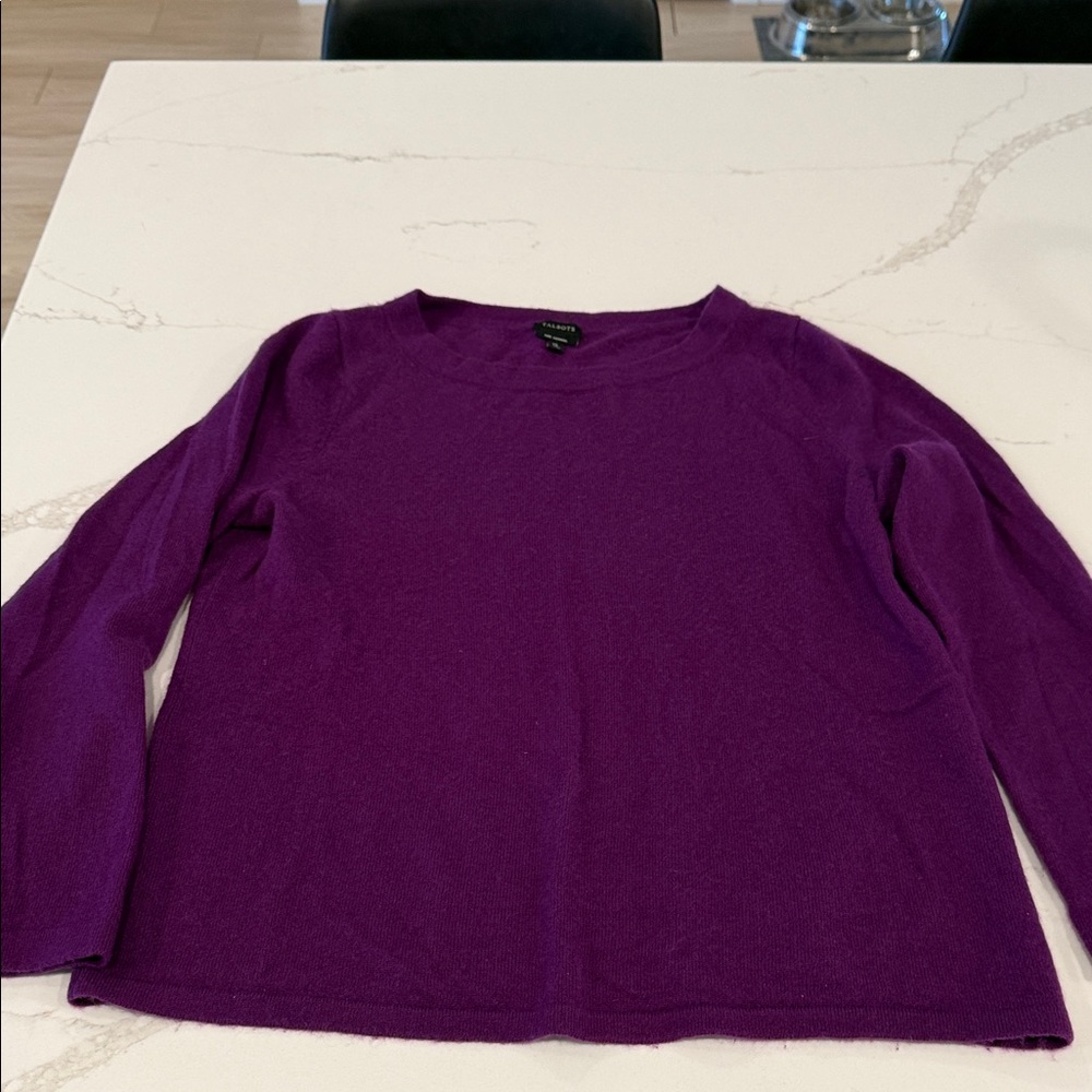 Talbots Rich Purple Cashmere Sweater